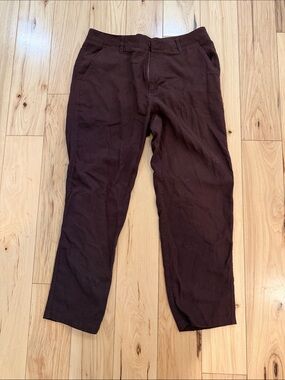 Men's Dark Brown Chino Trousers - Classic Straight Fit